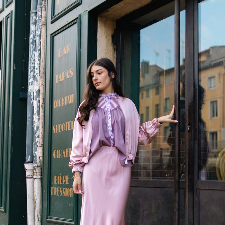 Cecile Wang – wholesale Kjol - Dam – Satin midikjol med flytande passform DB820613