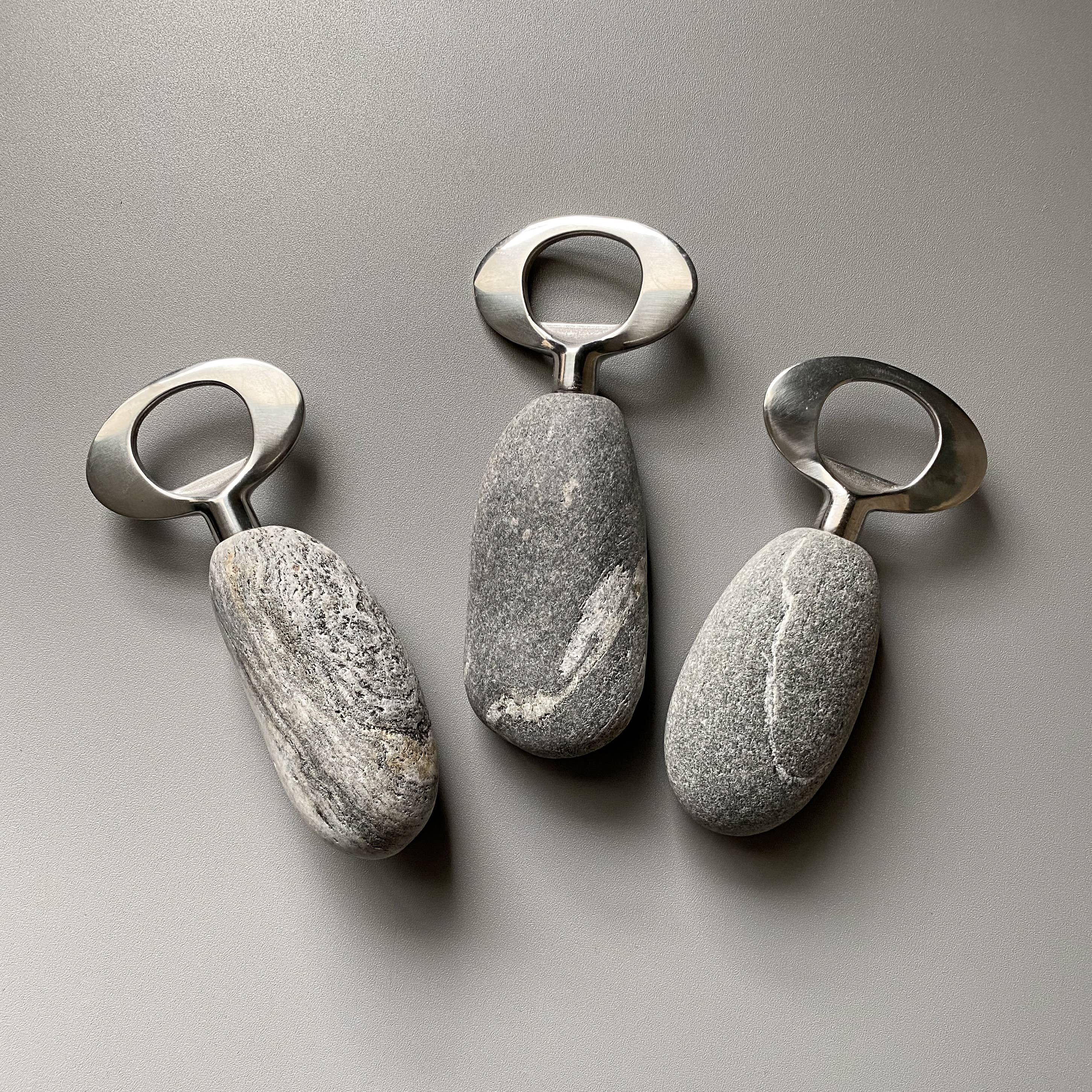 Funky Rock Designs - Wholesale Bottle/Wine Opener - Nature-Inspired Stainless Steel  Stone Bottle Opener4