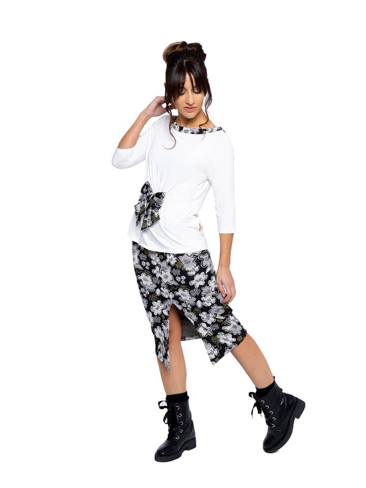 Mamatayoe – Blusa - Mulher por atacado – Blusa branca de manga francesa. Blusa S-XXL Tooling1