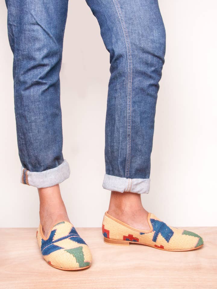 Ocelot Market - Vente Mocassins – homme - Mocassins turcs Kilim pour hommes - Fabriqué en Turquie0