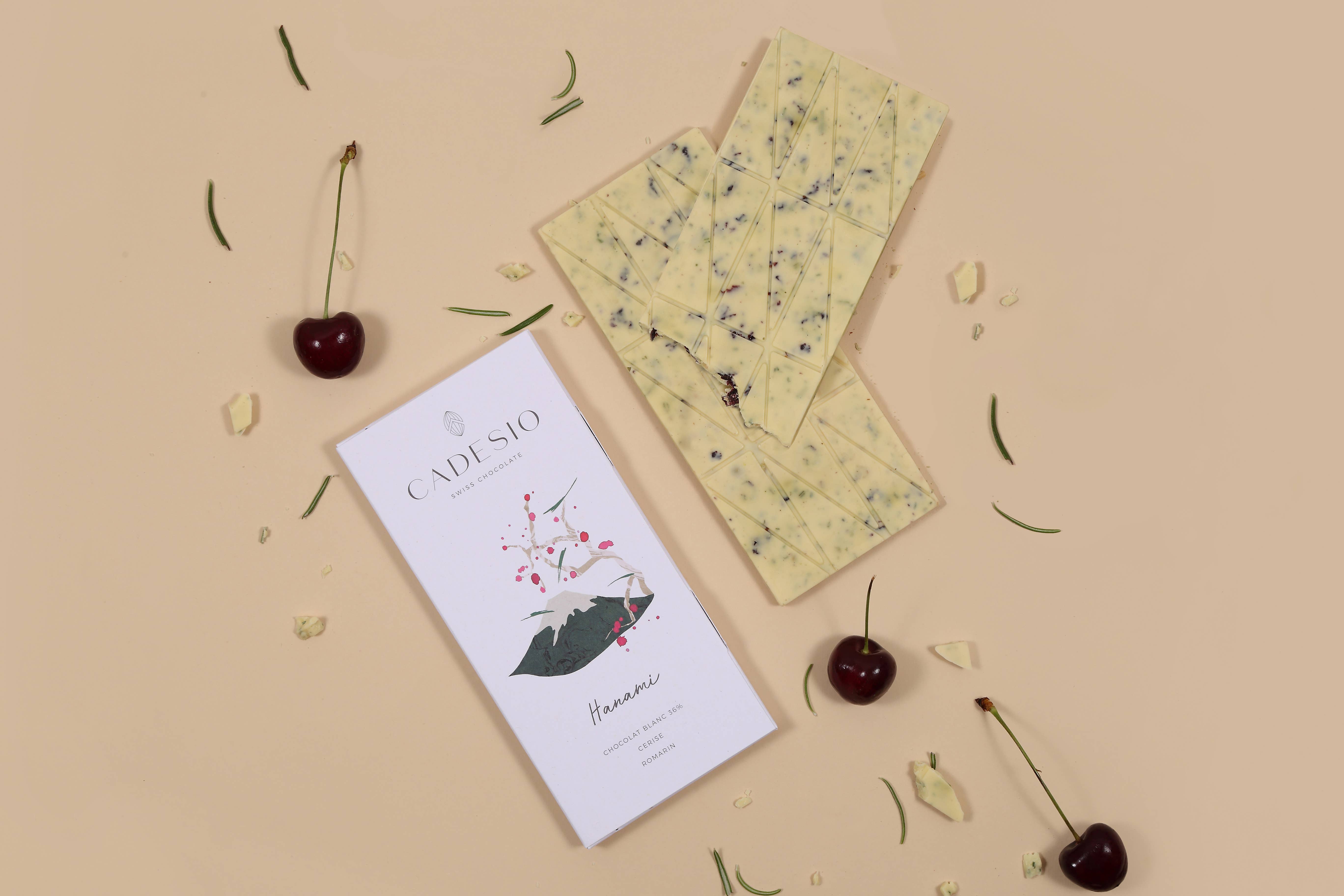Cadesio - Venta al por mayor Chocolate - Hanami (chocolate blanco, cerezas, romero)0