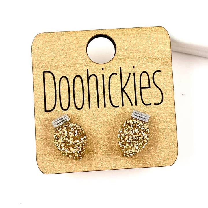 Doohickies - Vendita all'ingrosso Orecchini a bottone - Christmas Light Studs - Orecchini natalizi1