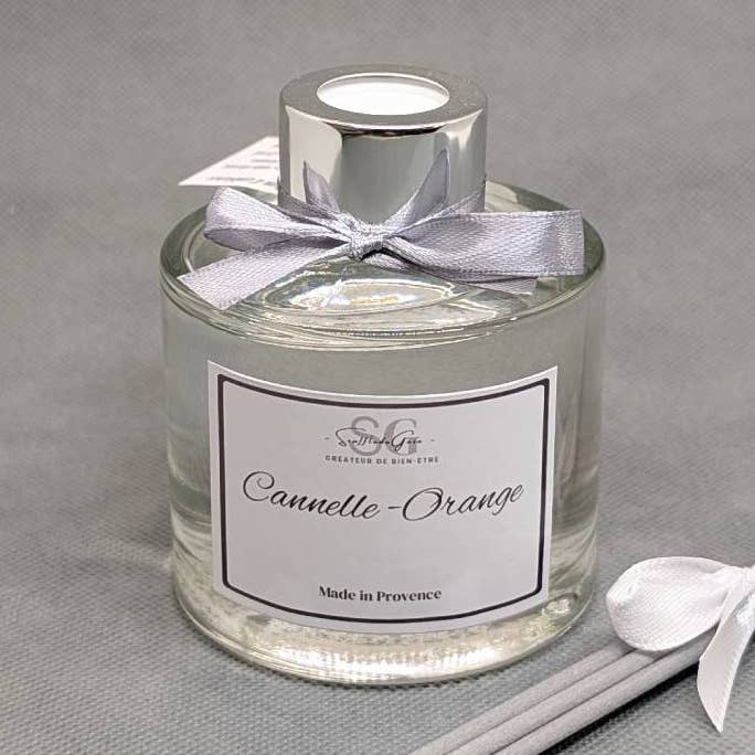 Diffuseur à bâtonnets PREMIUM – Cannelle Orange | 125 ml pour la vente par Sarl SdG / Souffle de Gaïa
