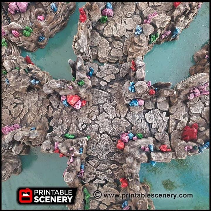 Conjunto modular de túneles de cristal de 11 piezas | Terreno disperso de cueva DnD Rocas Escenografía de mazmorra Baldosas de juego de mesa RPG Impresión 3D TTRPG Gruta para venta al por mayor de The Beaver and Broadsword