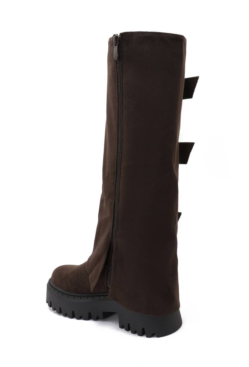 Joia Paris - Wholesale Booties - Women's - High boots with lug sole and triple straps WZ-11215