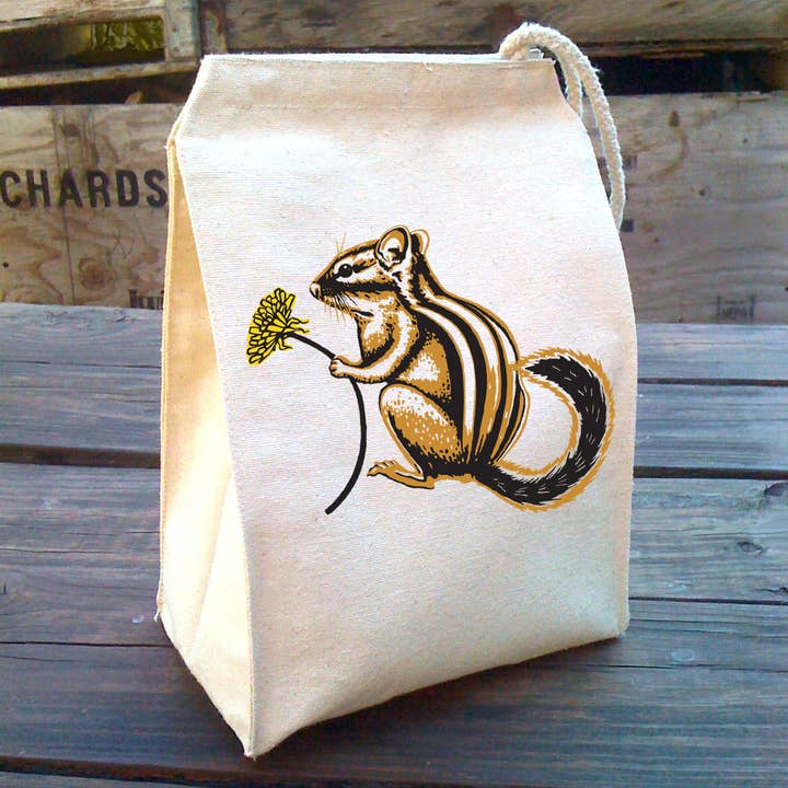 Chipmunk Lunch Bag for wholesale by Little Lark