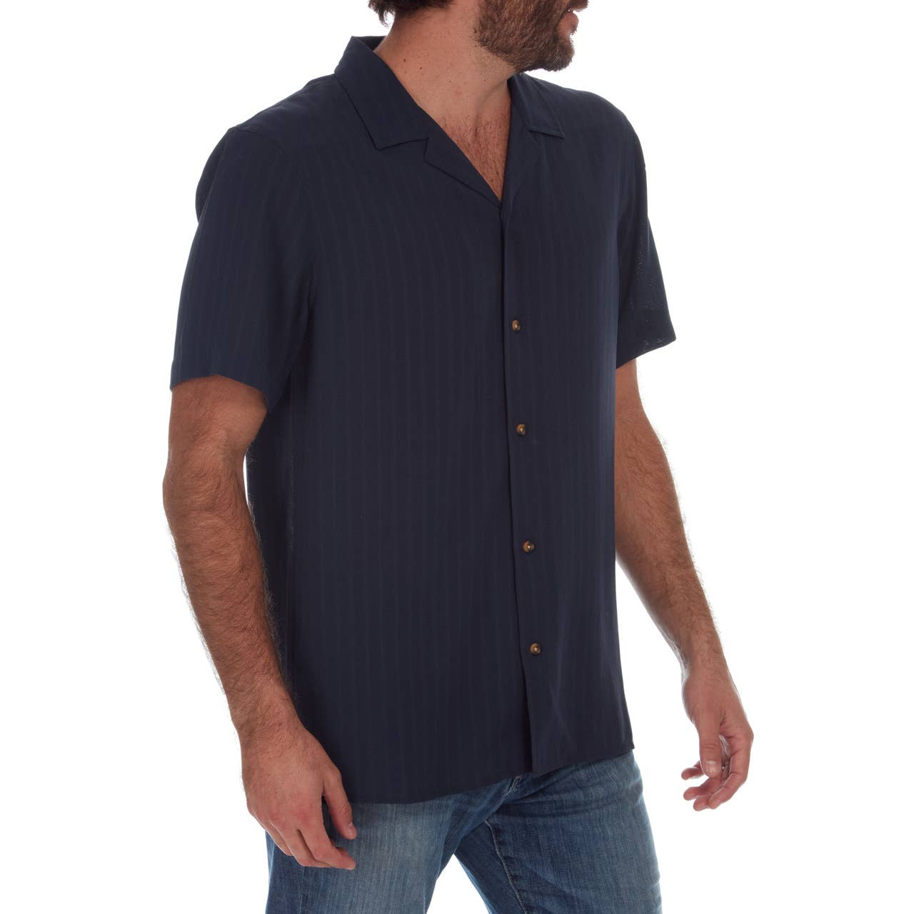 Navy Cameron Striped Shirt for wholesale on Faire4