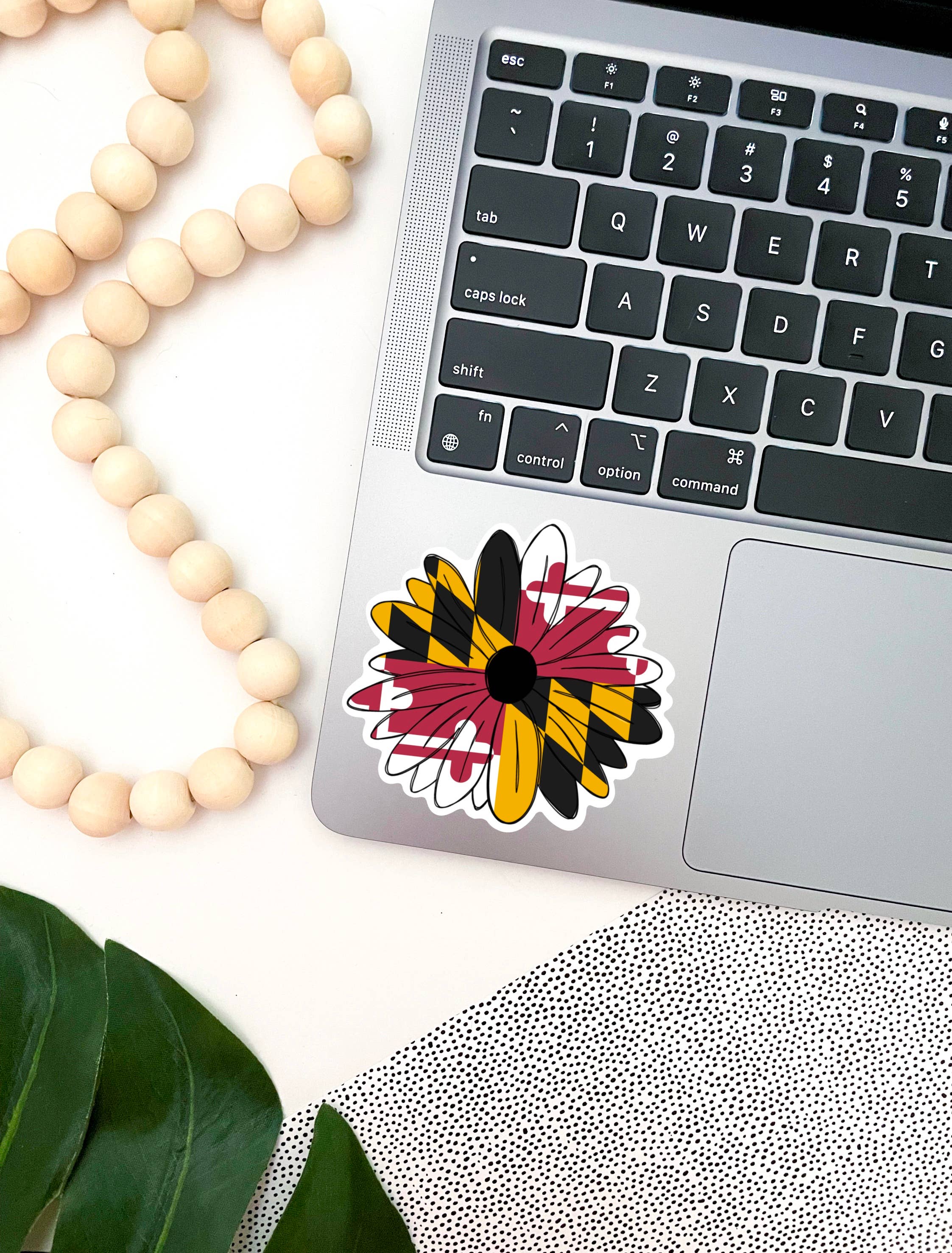 Jami Creates – Engroshandel Klistermærke – Maryland Flag Sort Eyed Susan Flower Sticker1