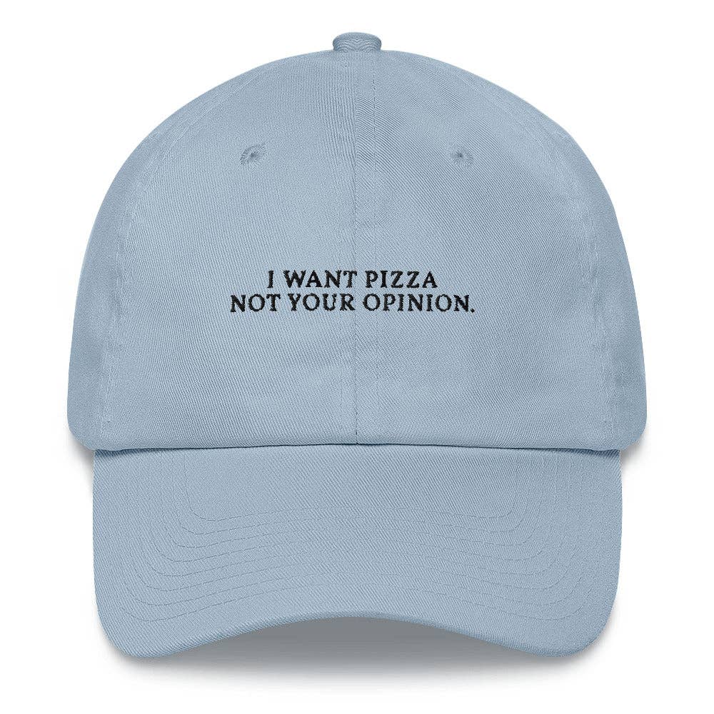 The Refined Spirit – Großhandel Basecap – Unisex – Ich will Pizza, nicht deine Meinung - Gestickte Kappe4