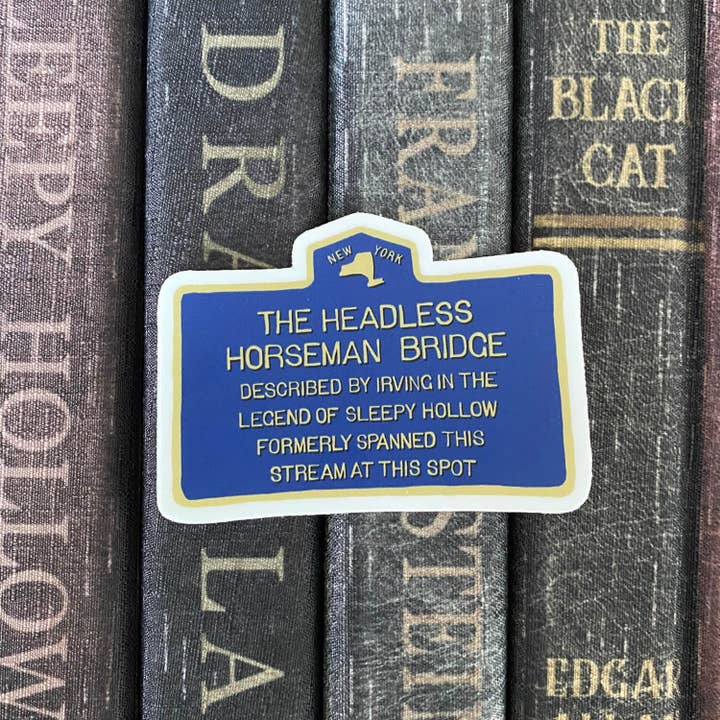 Schild „Sleepy Hollow Horseman Bridge“ für den Großhandel von Fox Burrow Designs