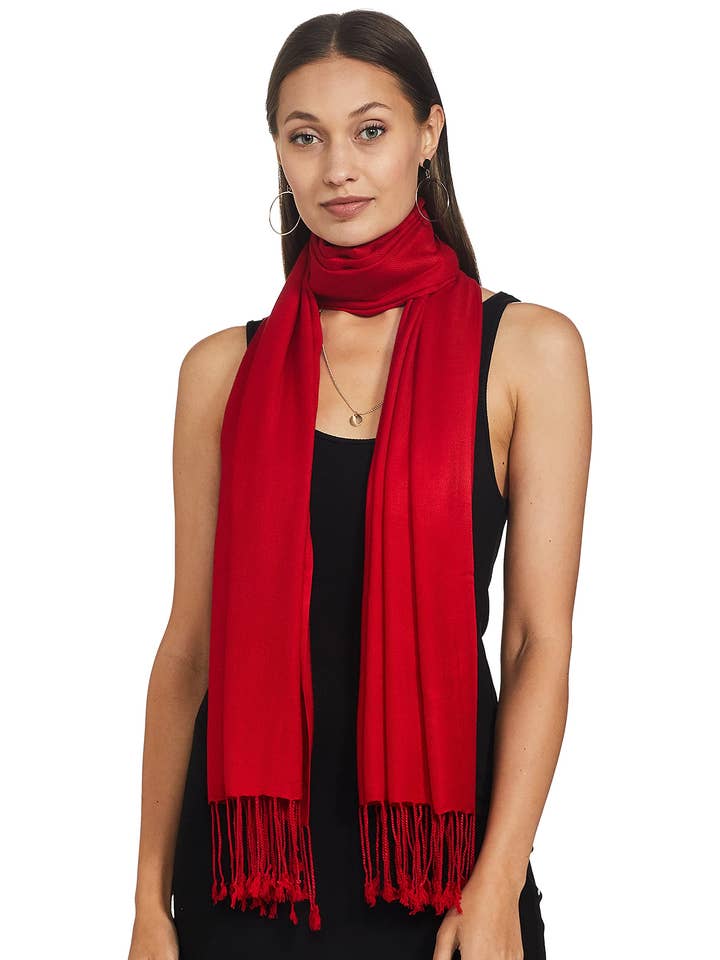 Shawls in Red for wholesale by Ecogram