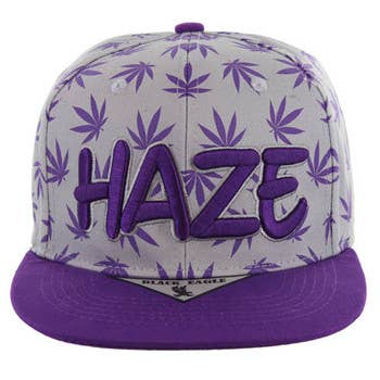 Grey Purple SM258 Haze Grey/Purple snapback cap for wholesale on Faire