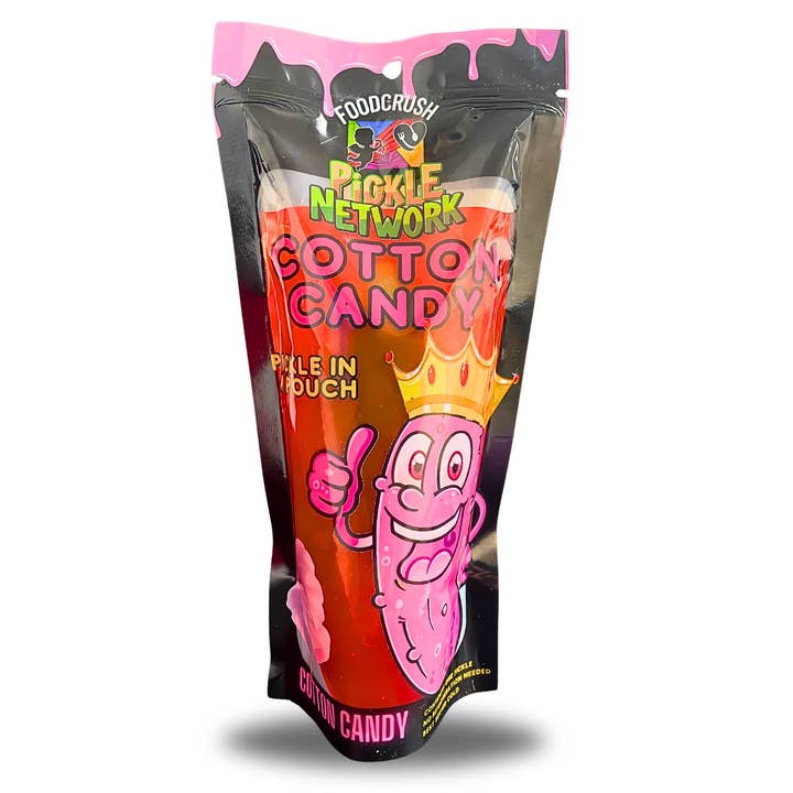 Food Crush Corp - Wholesale Hard Candy - 30 Pack Cotton Candy Pouch Pickle Kits Case- Food Crush