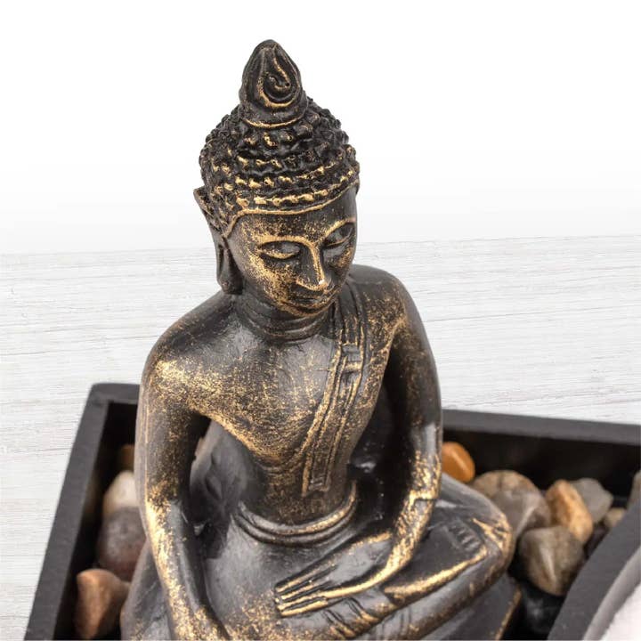 The Headspace – wholesale Decorative tabletop object – Myga - Mini Buddha Zen Garden Kit