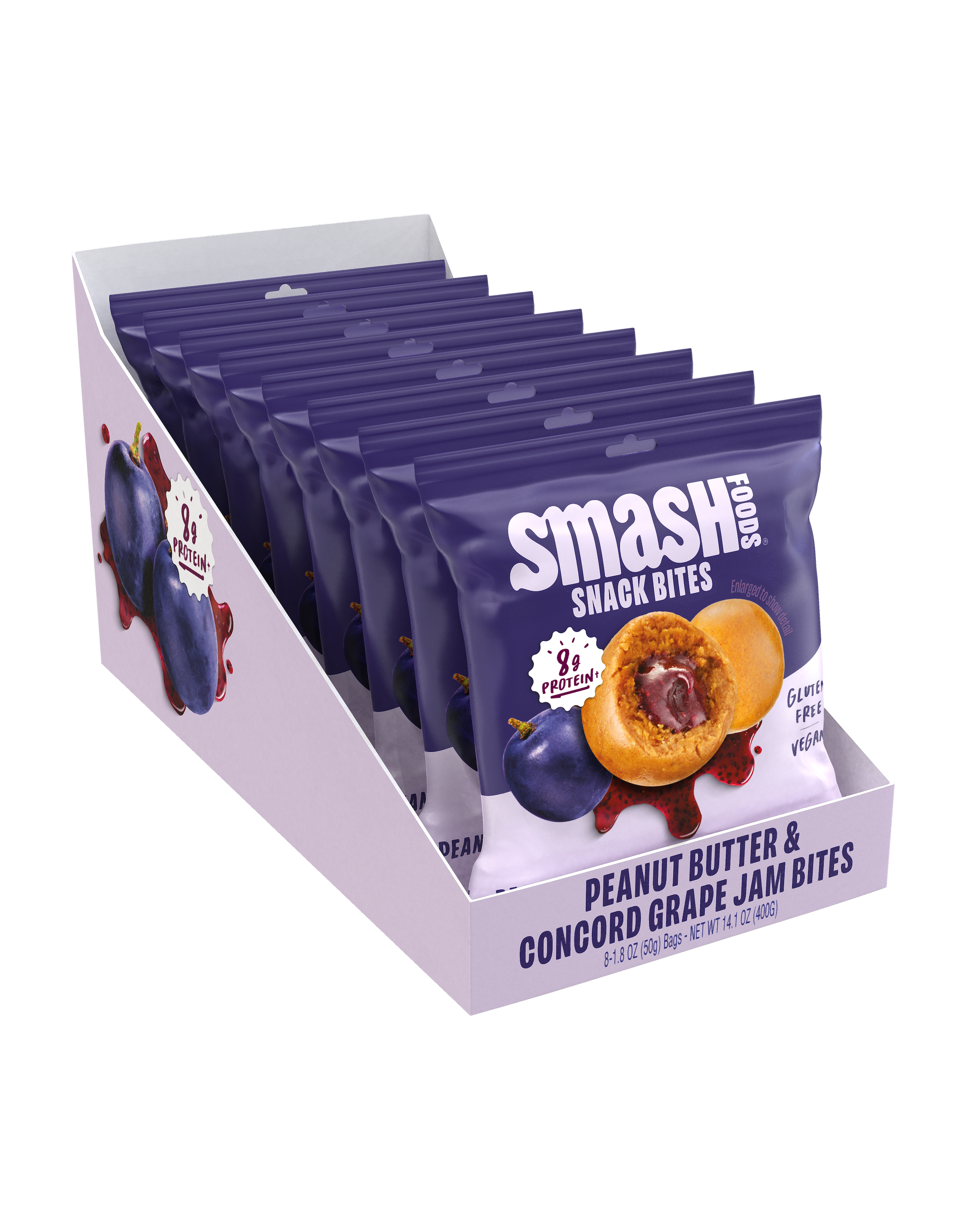 Smash Foods - Wholesale Snack Bar - Smash Snack Bites - Peanut Butter & Concord Grape3