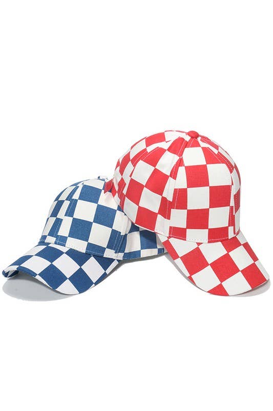 ACCITY - Wholesale Baseball Cap - Unisex - Spring Summer Checkered Baseball Cap, Sun Hat CWAH00036