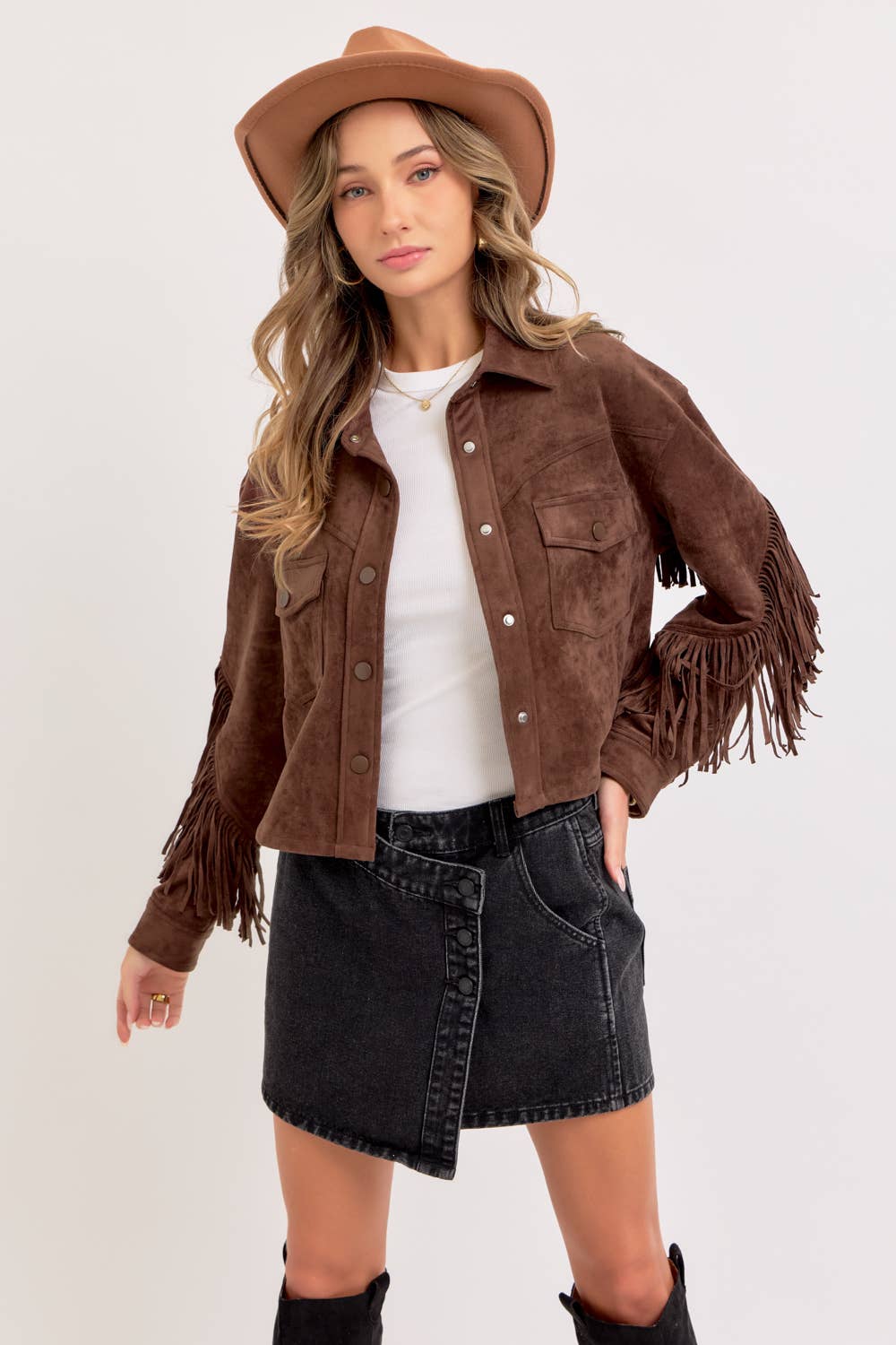 Sweet Lovely by Jen – Großhandel Hemdjacke/Shacket – Damen – Western-inspirierte Wildleder-Shacket37