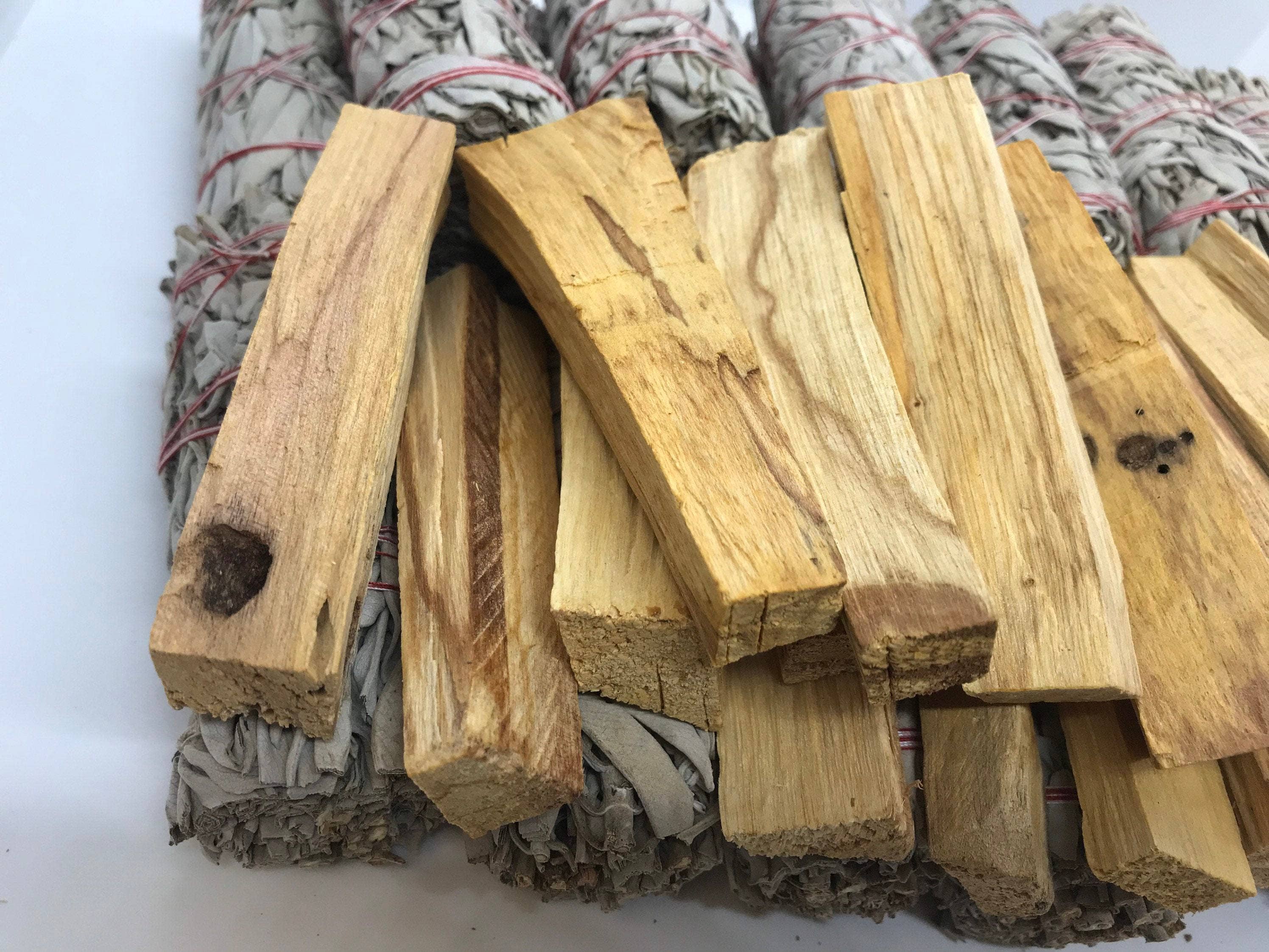 CaNatureLover - Wholesale Wierrookstick - Smudgesticks met witte salie en Palo Santo, 2 stuks8