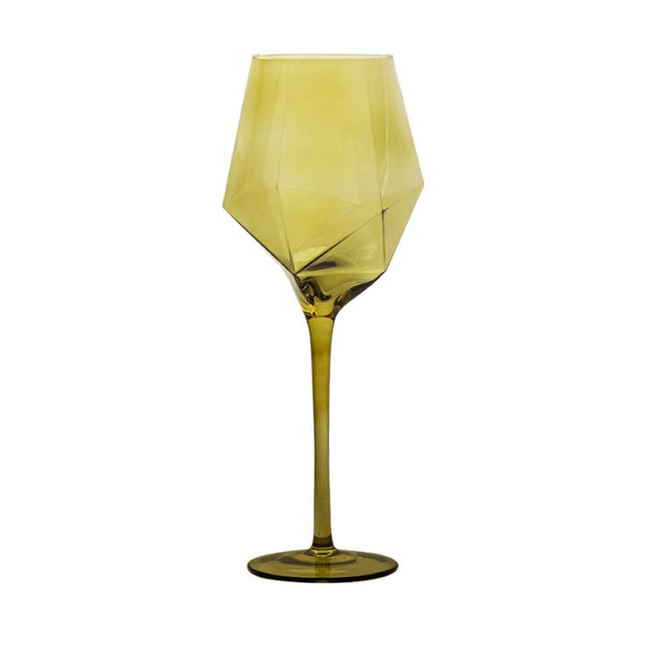 Kadra Kitchenware - Wholesale Wine Glass - Vikko Decor - Sparkle, Green, Wine Glass, 22 Oz