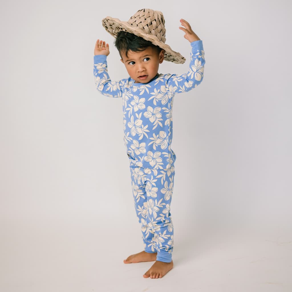 Coco Moon - Wholesale Sleepwear Set - Kids - Plumeria Dreams Long Bamboo Pajamas2