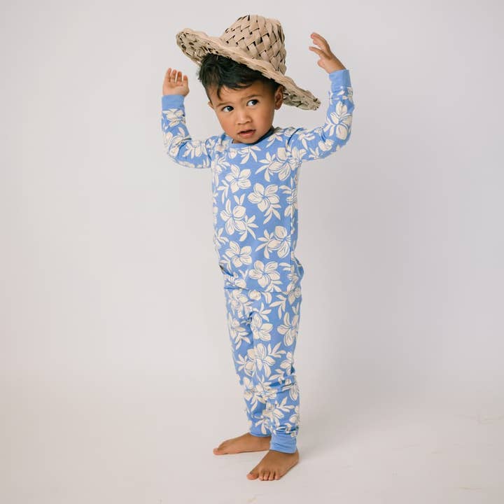 Coco Moon - Wholesale Sleepwear Set - Kids - Plumeria Dreams Long Bamboo Pajamas2
