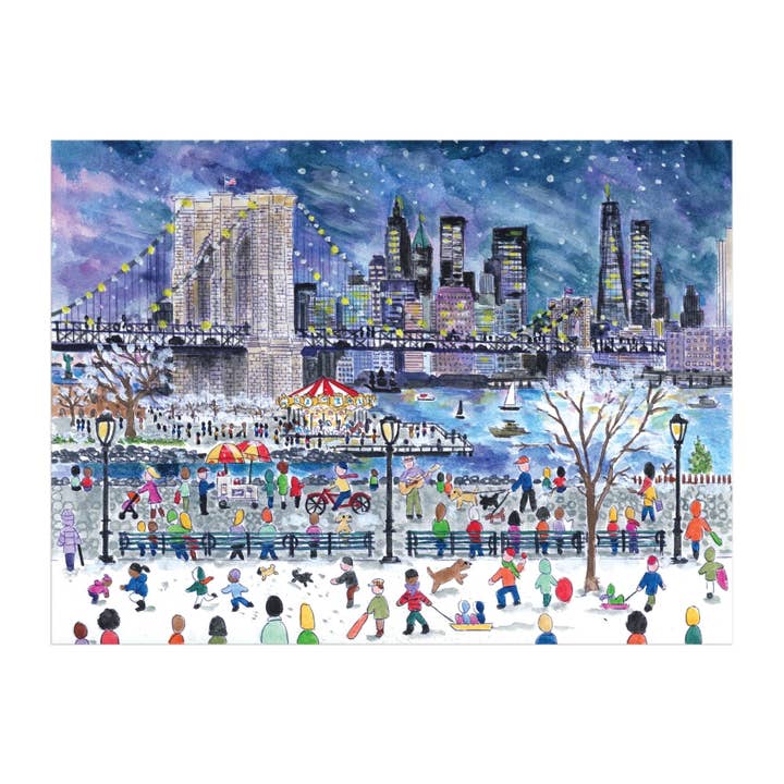 Chronicle Books - Wholesale Puzzle - Adult - Michael Storrings Snowfall Over New York City 1000 Piece Puzzle4