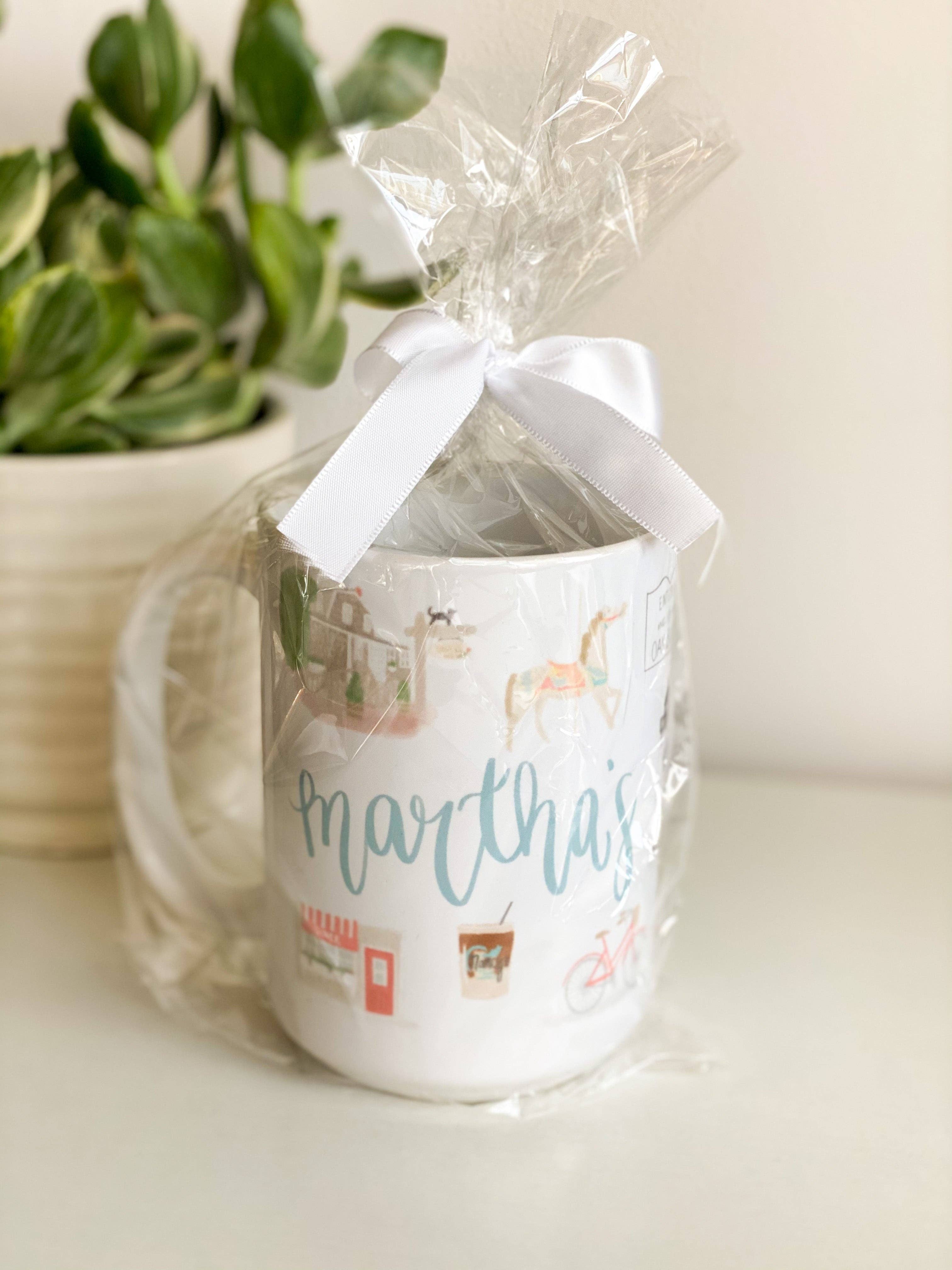 Palm Prints - Wholesale Coffee Mug - Martha's Vineyard Landmark Mug4