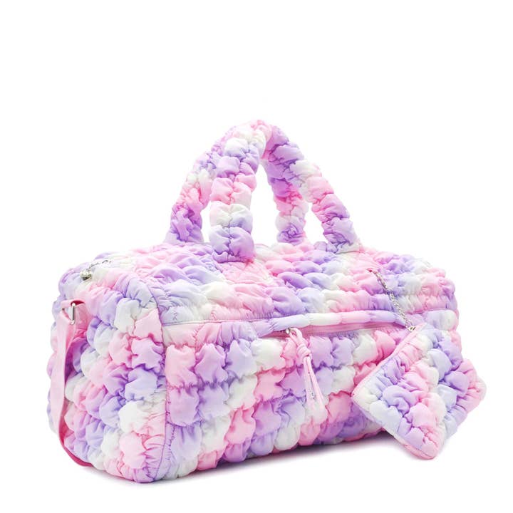 OMG Accessories - Wholesale Weekender Bag - Kids - Quilted Scrunchies Large Duffle Bag