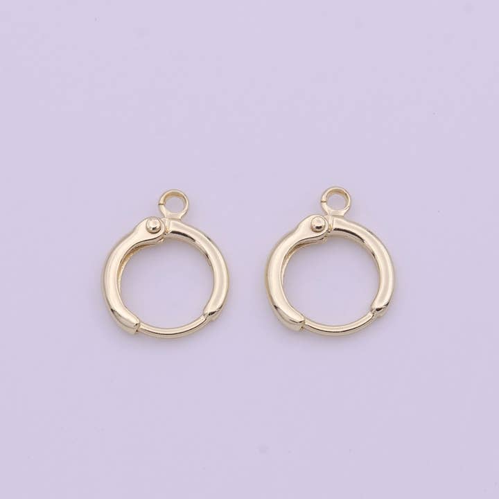 11.5mm Gold Open Loop Huggie Earring Supply | K-291 K-293 for wholesale by Aim Eternal