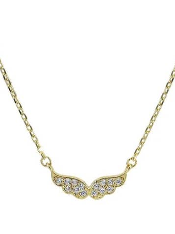 Collier avec ailes d'ange en or véritable 10 carats pour la vente par Links & Locks