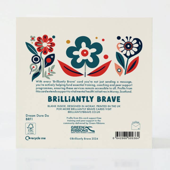 Brilliantly Brave - Wholesale Encouragement Card - Dream Dare Do