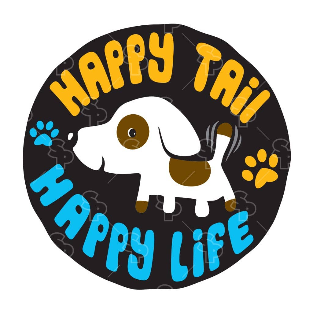 Two Feet Treats - Wholesale Sticker - Happy Tail, Happy Life - Sticker1