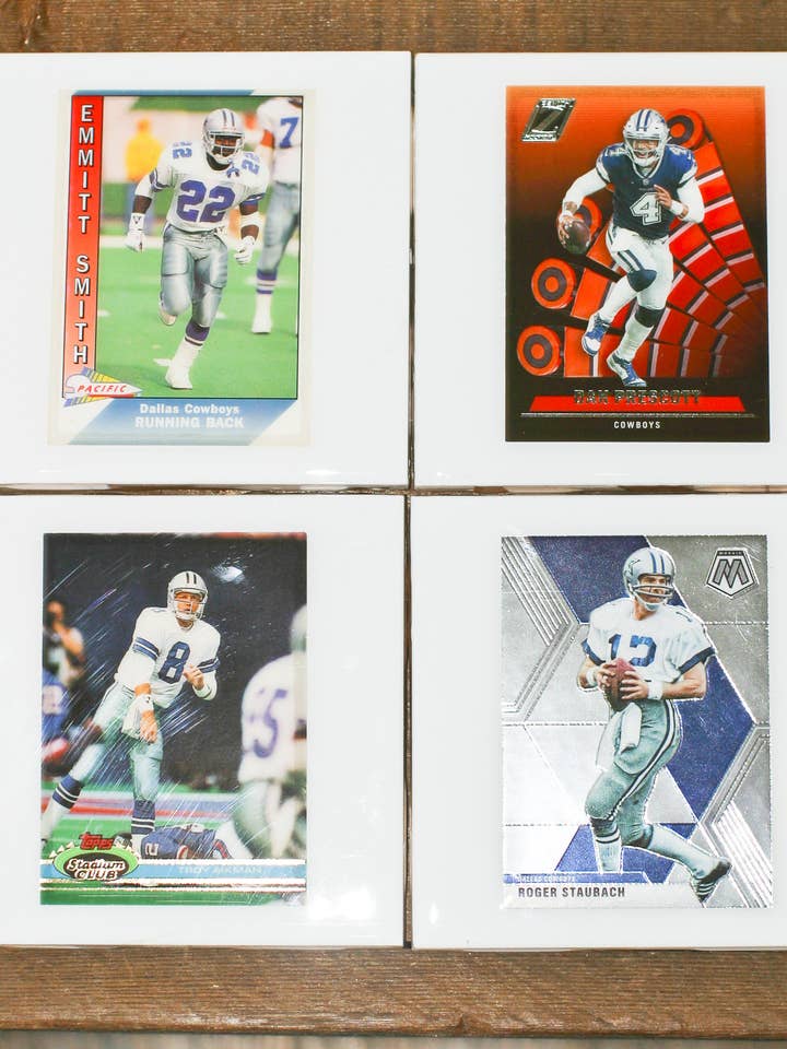 Dallas Cowboys Coasters - Ceramic Tile Made from Cards for wholesale by Jake and Dean Uncommon Coasters