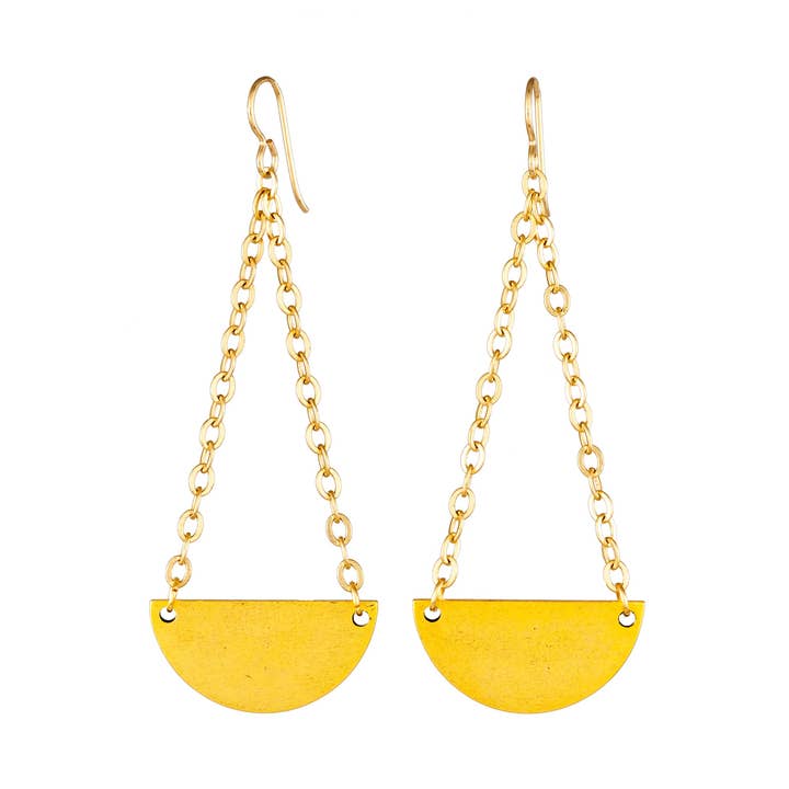 HALF MOON SWING | EARRINGS for wholesale by Illuminated Me by Sharon Herrick, LLC