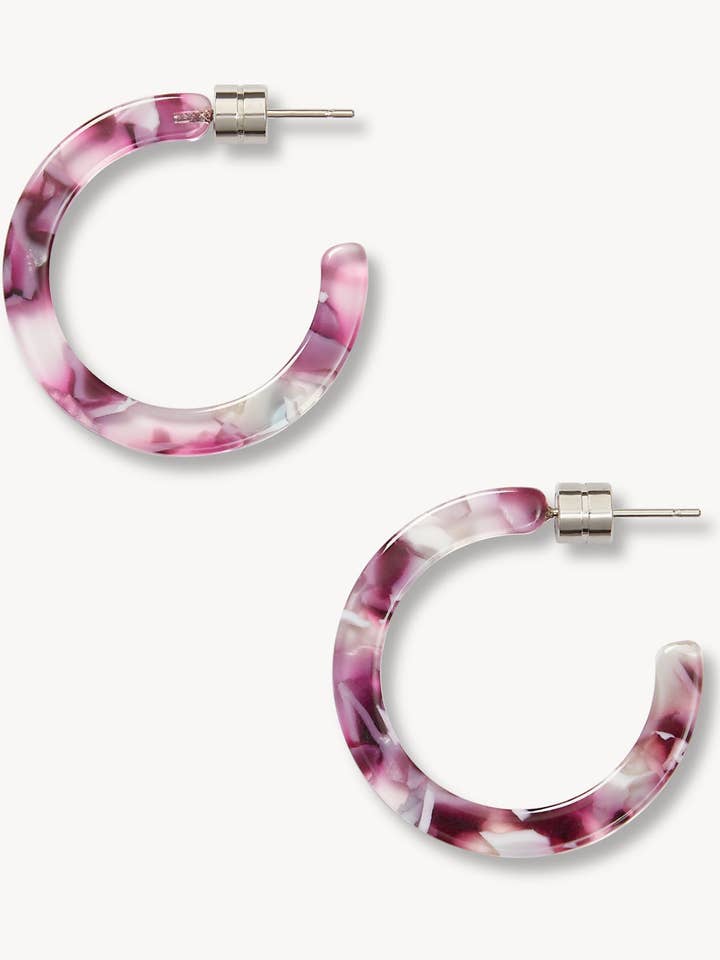 Mini Hoops in Amethyst for wholesale by MACHETE