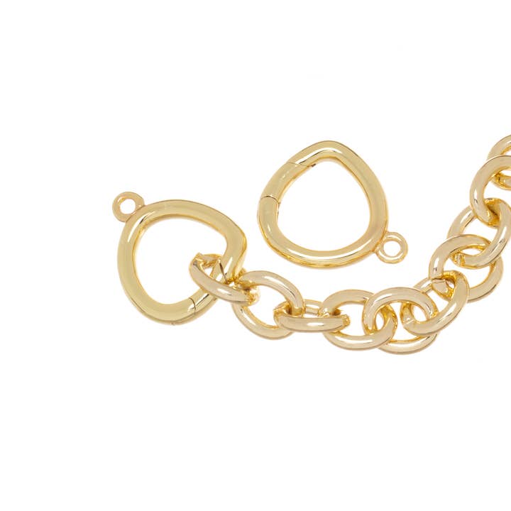 Jewel Pledge - Wholesale Clasp - Gold Or Silver Push Gate Clasp for Jewelry Making.CLG-CLS2533