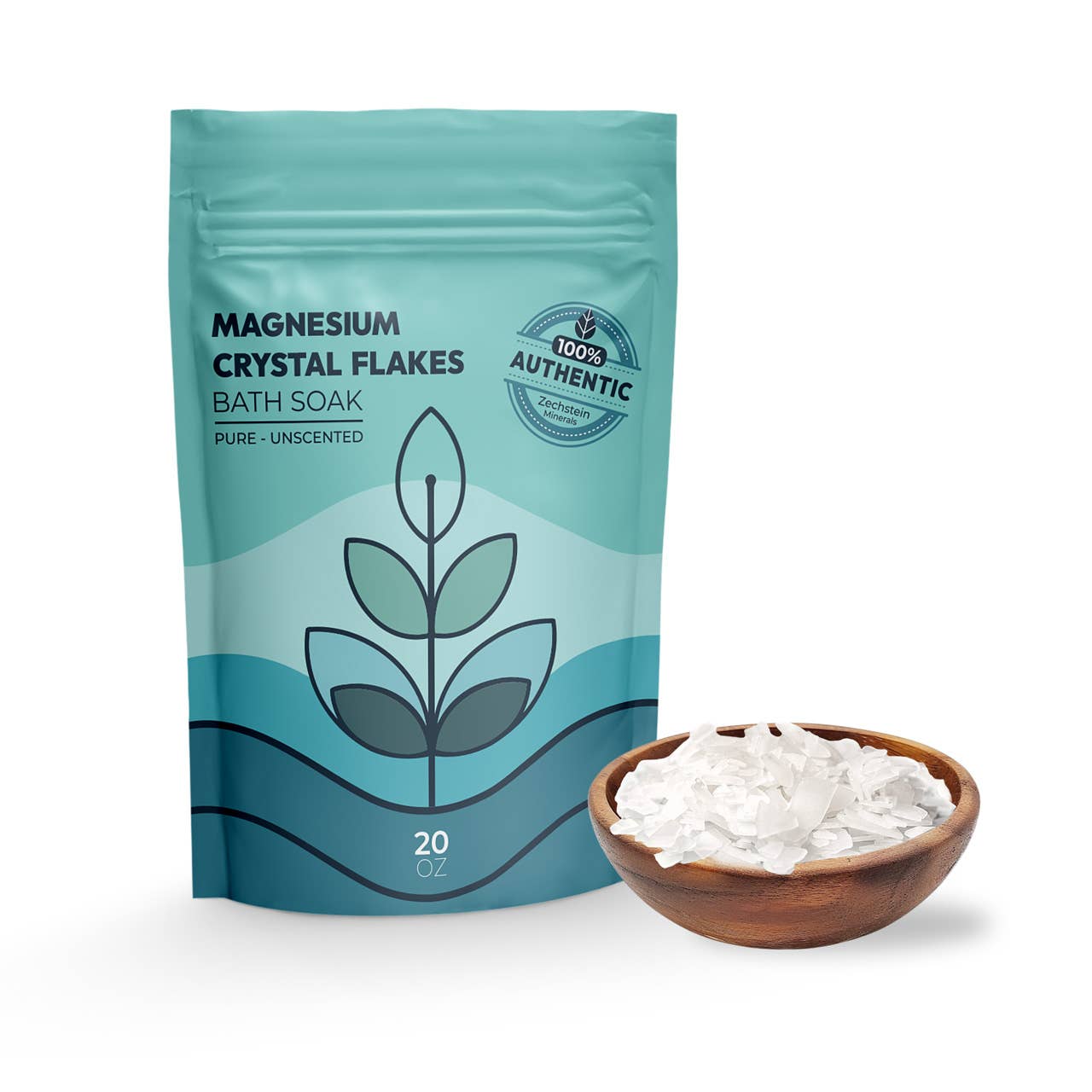 The Midwest Sea Salt Company – wholesale Badsalt – Magnesiumkristallflingor Mineralbad - 20 oz4