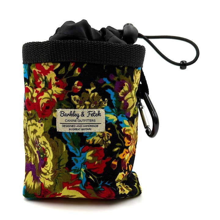 Barkley and Fetch - Wholesale Pet Treat Bag - Dog - Rose Flower Corduroy Treat Bag0