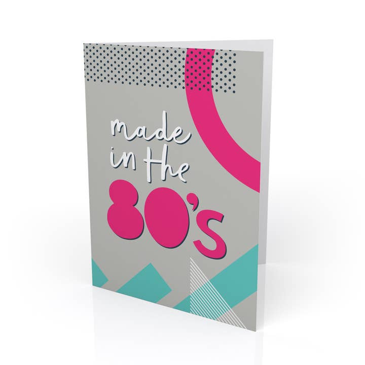 'Made In The 80s' Birthday Card for wholesale by PaperPaper Ltd