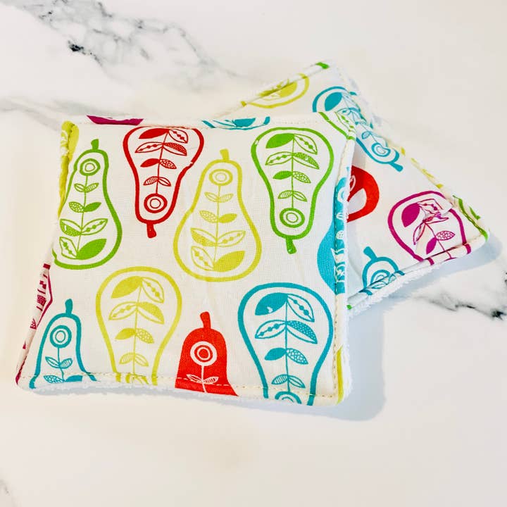 Colorful Pear Unsponges (Bamboo Core) for wholesale by Crafted with Some Crazy