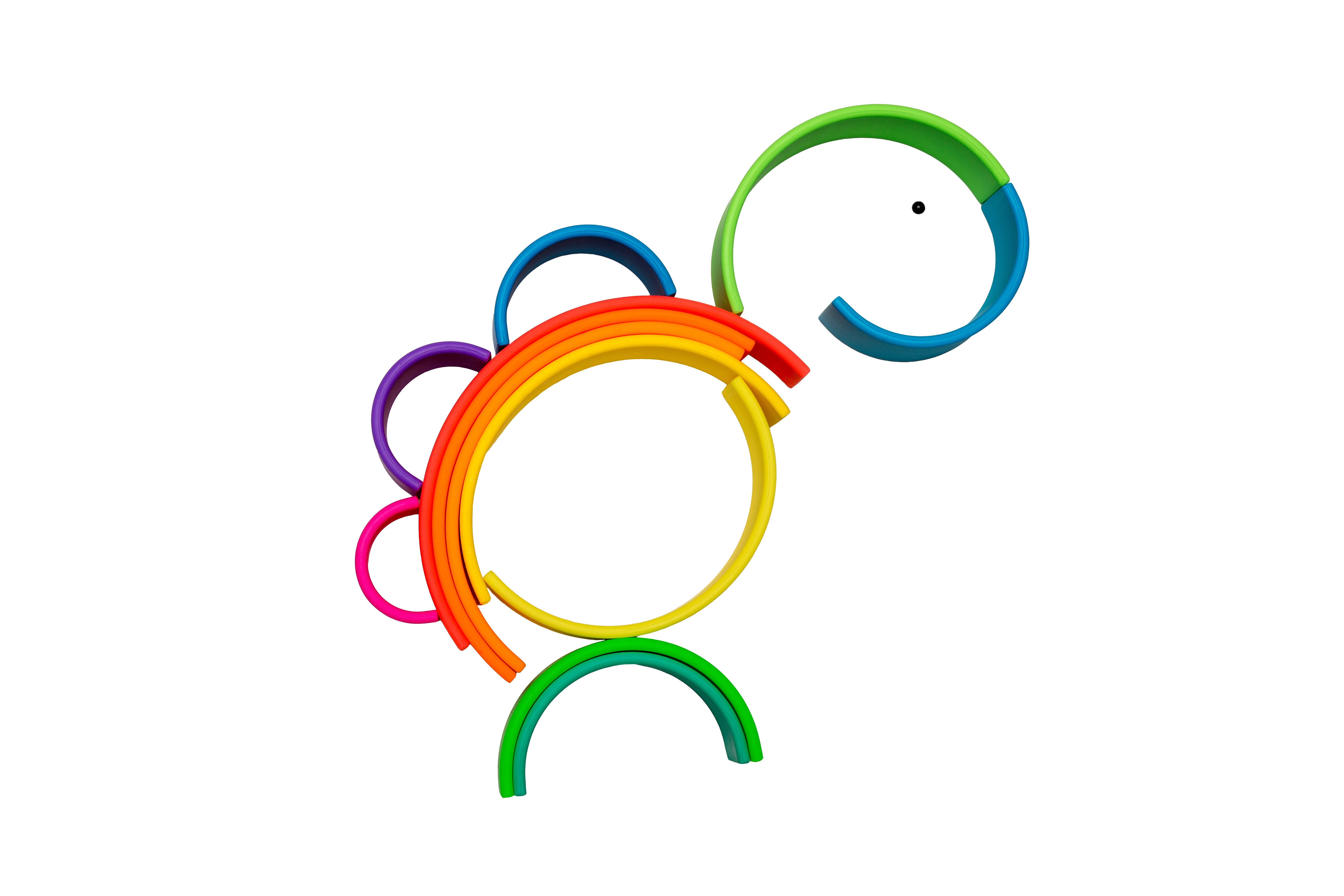 dëna - USA - Wholesale Classic Toy - Kids - Large Neon Rainbow Silicone Classic Toy for Kids6