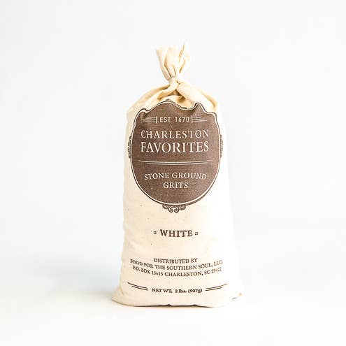 Charleston Favorites, Food For The Southern Soul, BlackJack - Wholesale Grits - Charleston Favorites White Stone Ground Grits (2 lbs)