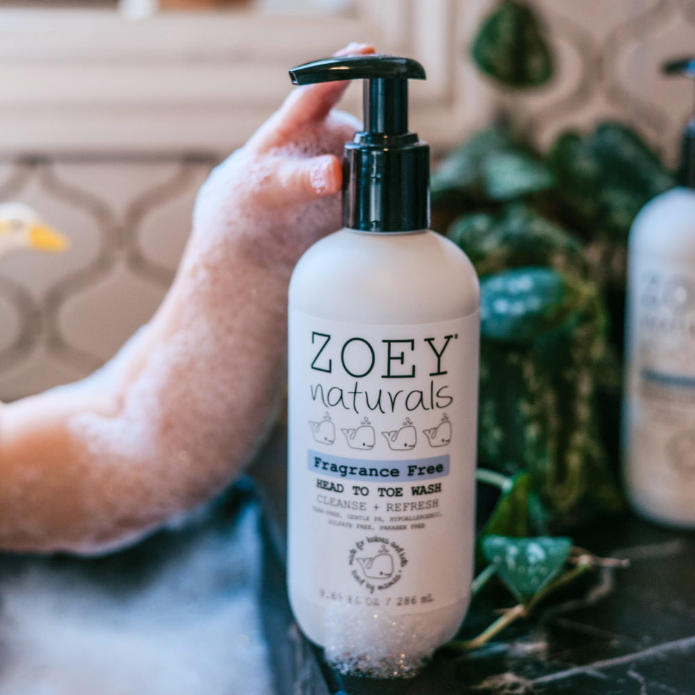 Zoey Naturals - Wholesale Body Wash/Shower Gel - Kids & Baby - Fragrance Free Head To Toe Wash - 9.65oz1
