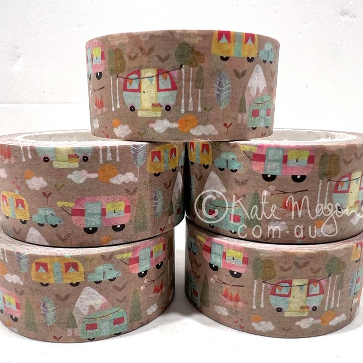 Caravans WASHI TAPE for wholesale by Kate Mason Artist