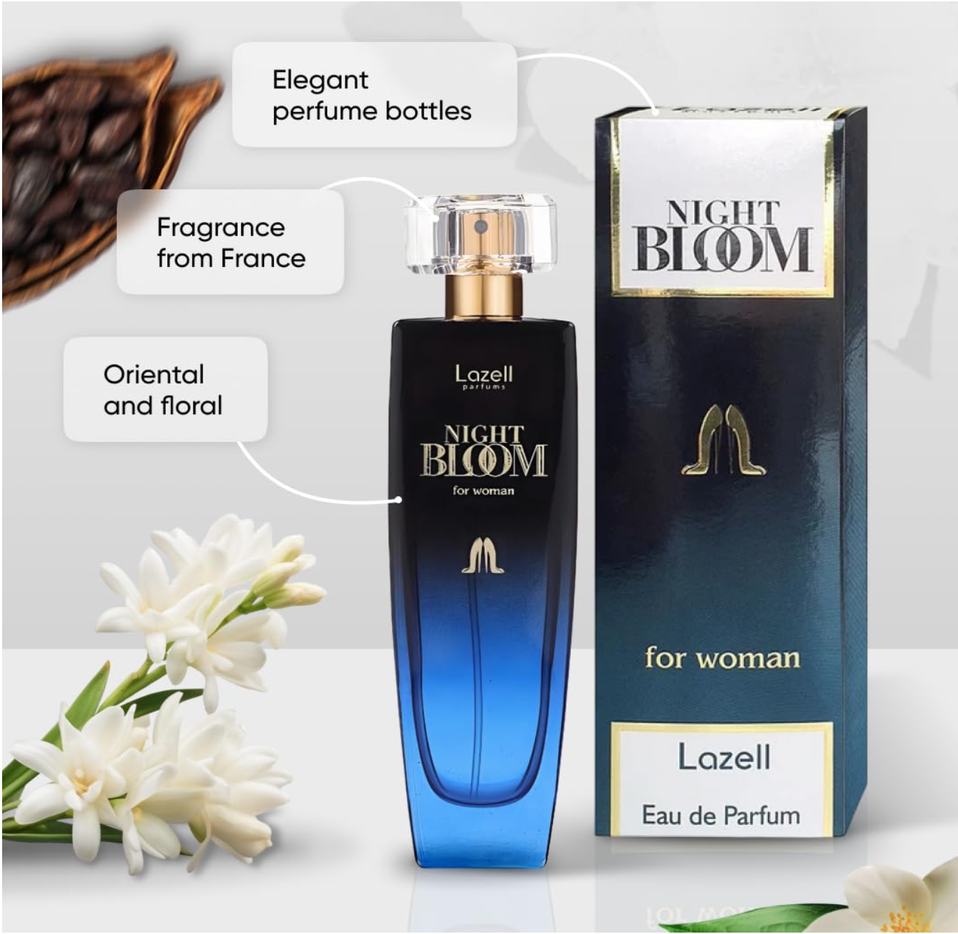 Wholesale LAZELL NIGHT BLOOM FOR WOMEN EDP 3.4 OZ 100 ML Perfume