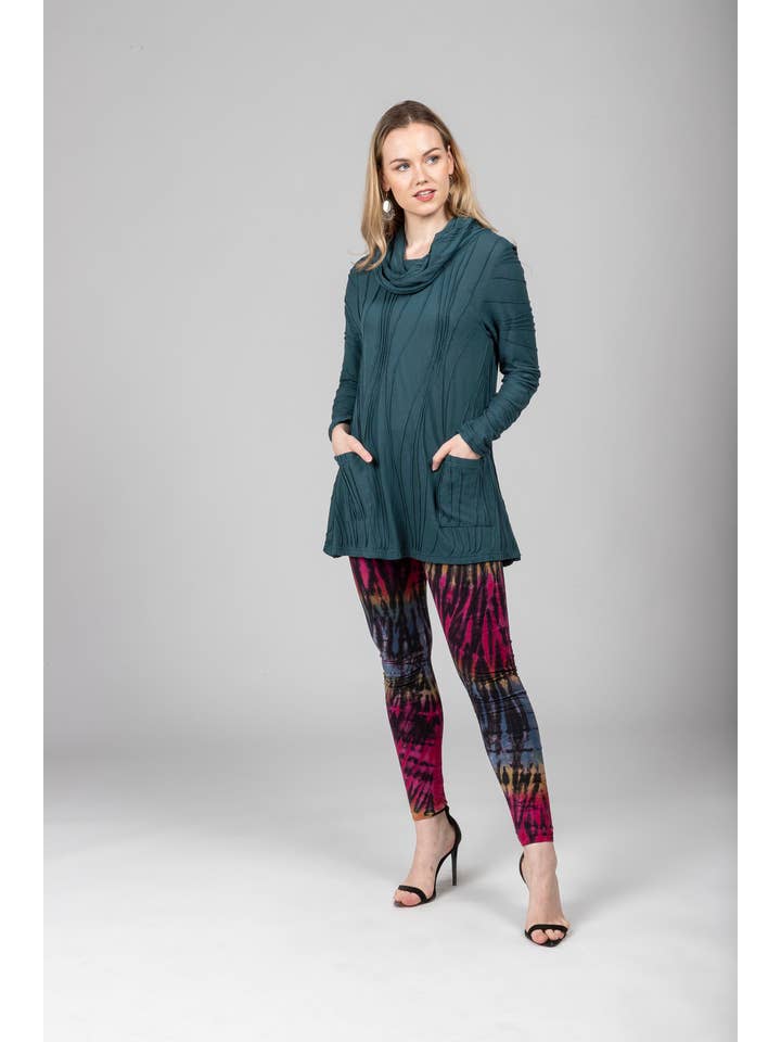 Windhorse Trading Inc - Wholesale Tuniek - Dames - Gestikte tuniek met ronde hals. WN 253