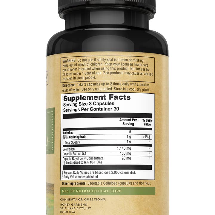 Zand - Wholesale Oral Supplement/Vitamin - Bee Complete | Pollen, Royal Jelly & Propolis1