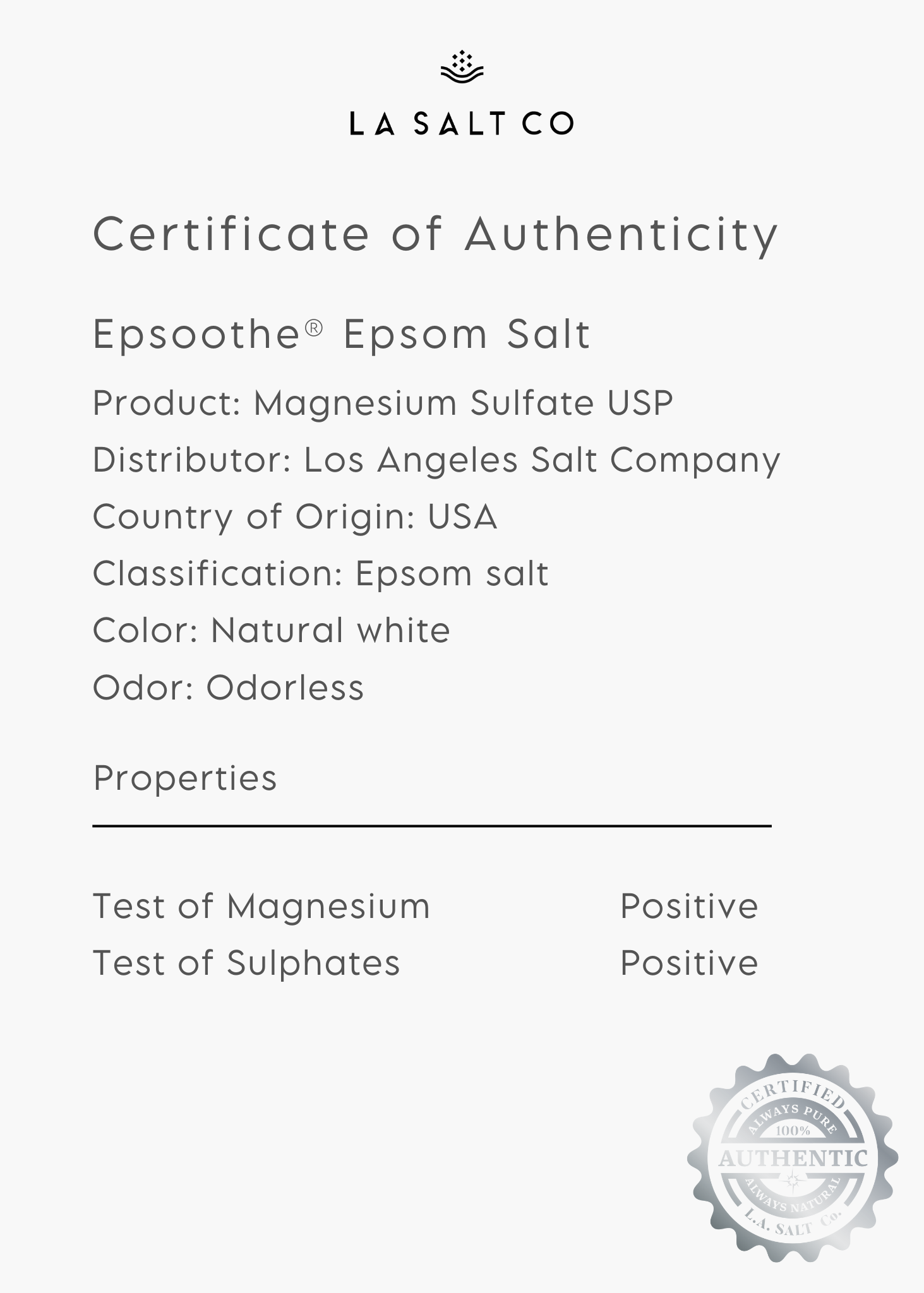 Los Angeles Salt Company - Wholesale Bath Salts - Epsom Salt (5 lb)3