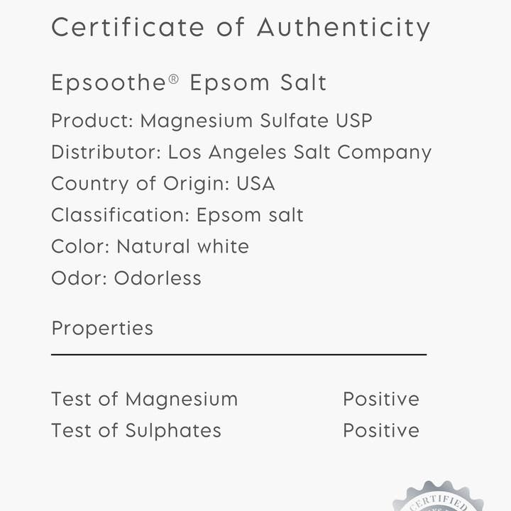 Los Angeles Salt Company - Vente Sel de bain - Sel d'Epsom (2,27 kg)3