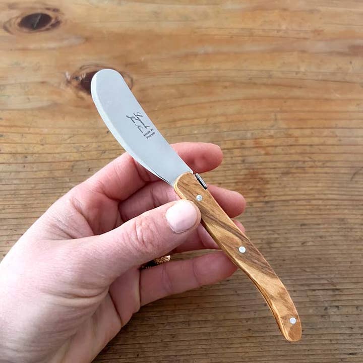 Laguiole ® Butter knife, Olive wood handle for wholesale by Clémentine Boutique